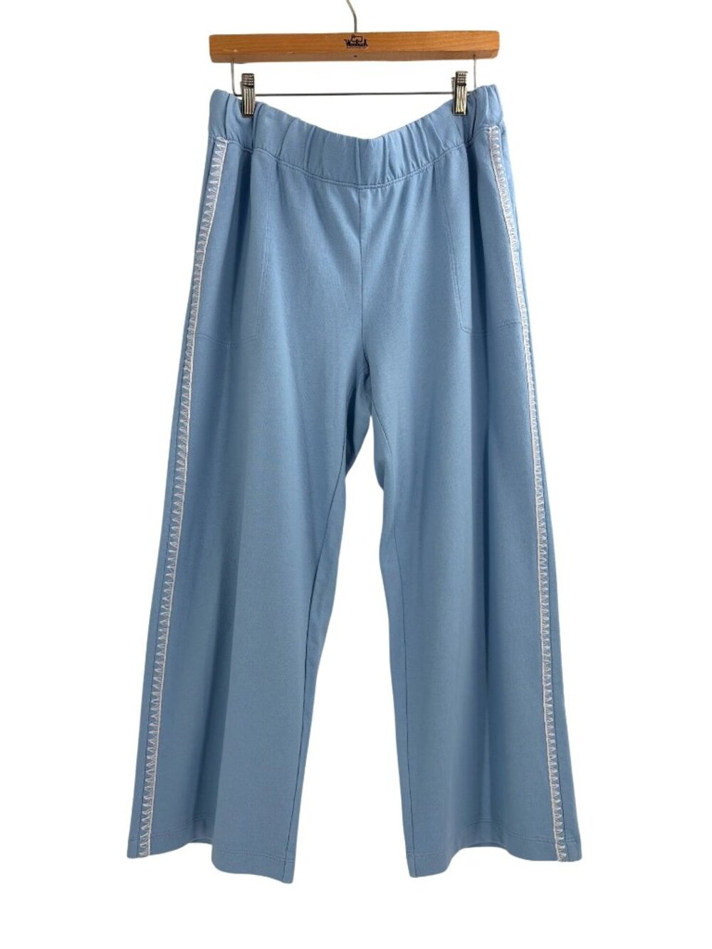 NWT J. Jill Fit Whipstitched Crops Pull On Pants Moon Mist Loungewear Athleisure